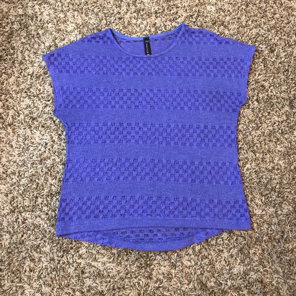 Full Tilt crochet knit short sleeve top